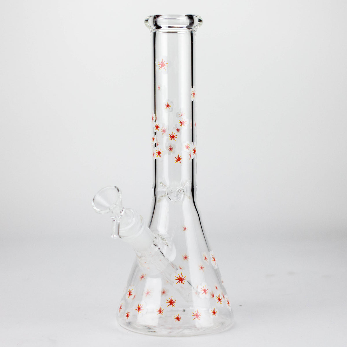 10" Cherry Blossom New Design Glass Beaker Bong