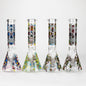 10" Sugar Skull New Design Glass Beaker Bong – Glow in the Dark