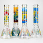 14" Carton Design 7mm Thick Heavy Duty Glass Beaker Bong – Glow in the Dark