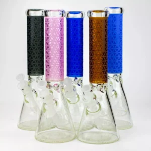 WENEED® 14" - Vector Grid - 7mm Glass Beaker Bong - Water Pipe