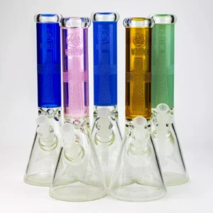 WENEED® 14" - Diamond Crucifix - 7mm Glass Beaker Bong - Water Pipe