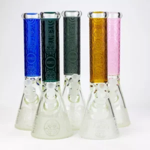 WENEED® 14" - Tribal Warrior - 7mm Glass Beaker Bong - Water Pipe