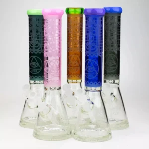 WENEED® 16" - Memento Mori - 7mm Glass Beaker Bong - Water Pipe
