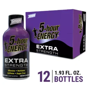 5-hour ENERGY® - GRAPE Flavor - Extra Strength Energy Shots (Box of 12 Bottles)