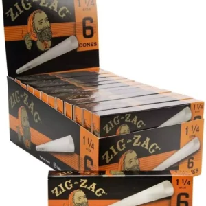 Zig-Zag Ultra Thin - 1¼ Pre Rolled Cones (Box of 144 Cones)