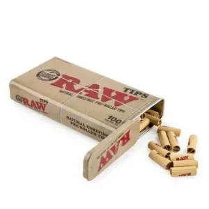 RAW Classic - Pre-Rolled Filter Tips  - In Metal Storage Tin (Pack of 100)