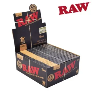 RAW Black Classic - King Size Slim Rolling Papers - 50 Packs