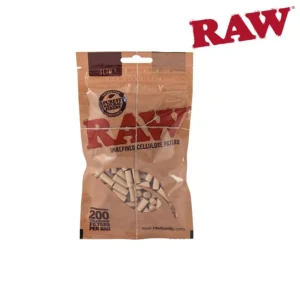 RAW Slim - Unrefined Cellulose Filters (200 Filters/Bag)