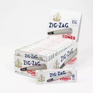Zig-Zag® 1 1/4 - Unbleached Cones (Box of 24 Packs)