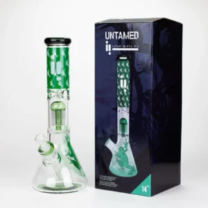 INFYNITI® 14" – UNTAMED - Glass Beaker Bong - Water Pipe (FROG)