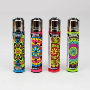 CLIPPER – Mandala Pattern – Eliments Refillable Lighters (Value Pack of 48)