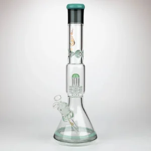 GENIE® 18″ – Glass Beaker Bong with Shower Head Diffuser – Water Pipe (Color E)
