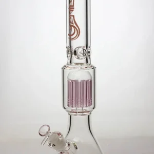 GENIE® 18″ – Glass Beaker Bong – Water Pipe with 10 Arm Tree Perc (PINK)