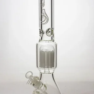 GENIE® 18″ – Glass Beaker Bong – Water Pipe with 10 Arm Tree Perc (WHITE)