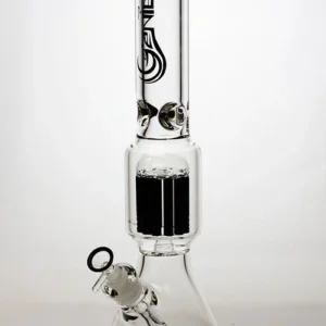GENIE® 18″ – Glass Beaker Bong – Water Pipe with 10 Arm Tree Perc (BLACK)