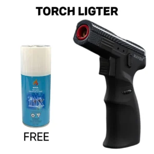 Maven Model K - Torch Lighter Jet Flame + Free Butane Refill (Carbon Fiber)