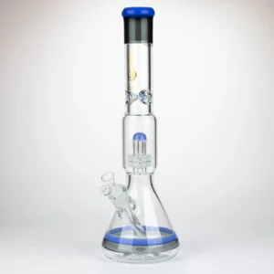 GENIE® 18″ – Glass Beaker Bong with Shower Head Diffuser – Water Pipe (Color B)