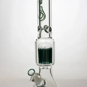 GENIE® 18″ – Glass Beaker Bong – Water Pipe with 10 Arm Tree Perc (TEAL)